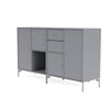 Montana paar dressoir met benen, grafisch/mat chroom