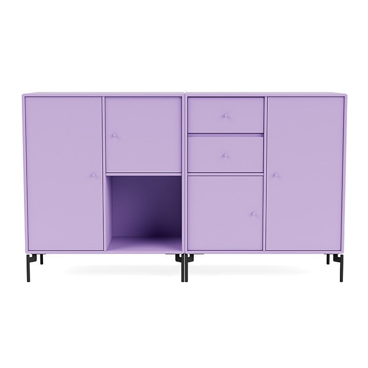 Montana paar dressoir met benen, iris/zwart