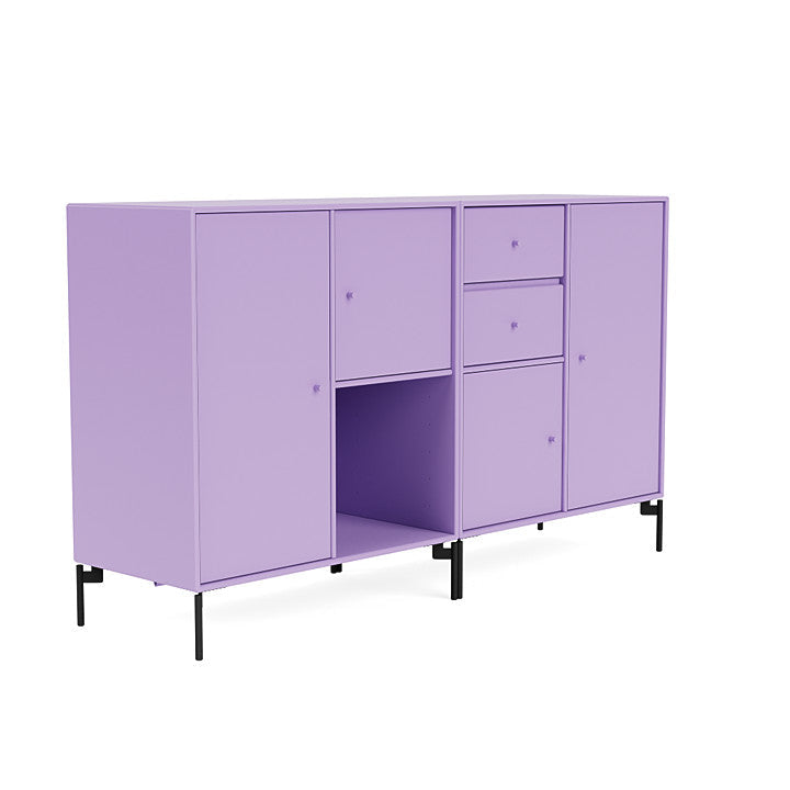 Montana paar dressoir met benen, iris/zwart