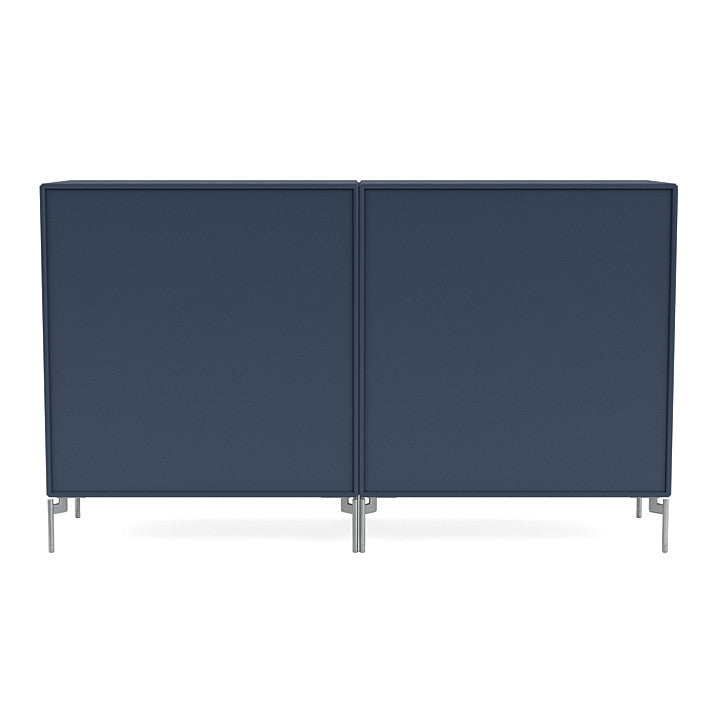 Montana -paar dressoir met benen, Juniper/Matt Chrome