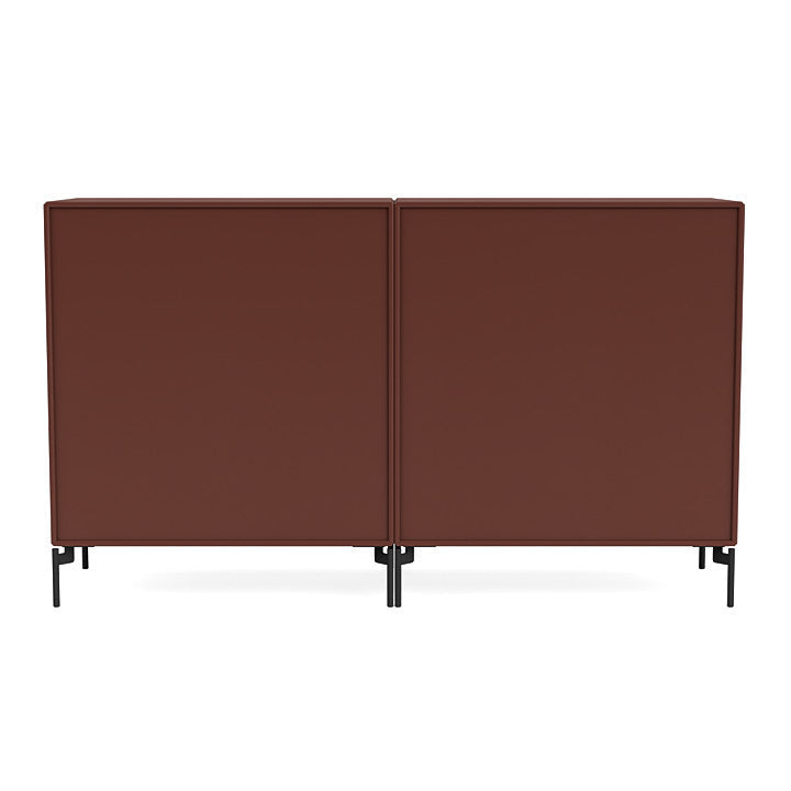 Montana Paar Sideboard mit Beinen, Masala/Schwarz