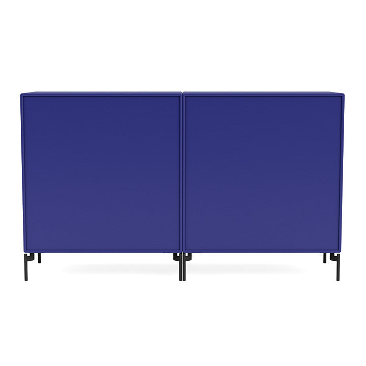 Montana Paar Sideboard mit Beinen, Monarch Blau/Schwarz