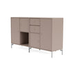 Montana paar dressoir met benen, champignonbruin/mat chroom