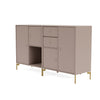 Montana paar dressoir met benen, paddenstoelbruin/messing