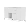 Montana paar dressoir met benen, nieuw wit/mat chroom