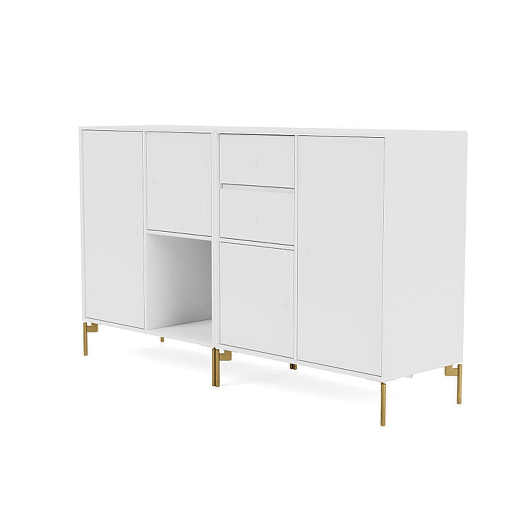 Montana Paar Sideboard mit Beinen, neues Weiß/Messing