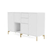 Montana -paar dressoir met benen, nieuw wit/messing