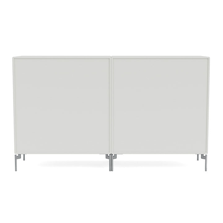 Montana -Paar -Sideboard mit Beinen, nordisch/mattchrom