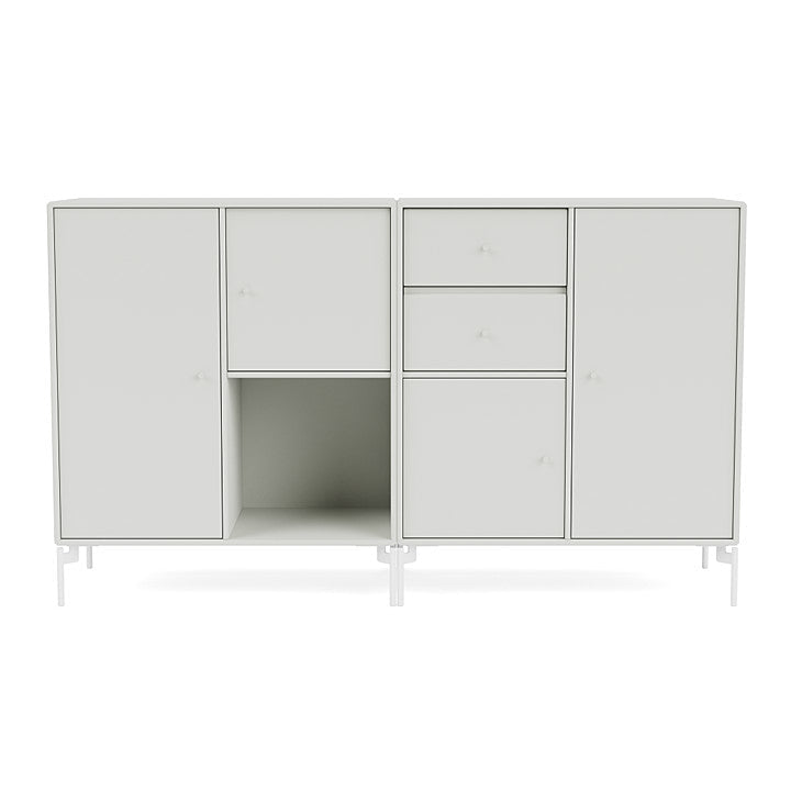 Montana Paar Sideboard mit Beinen, nordisch/schneeweiß