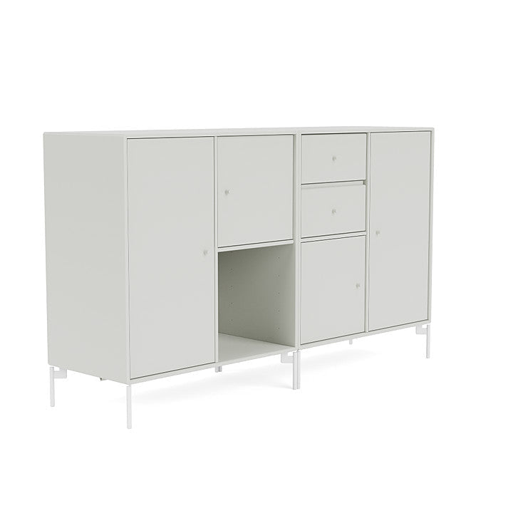 Montana Paar Sideboard mit Beinen, nordisch/schneeweiß