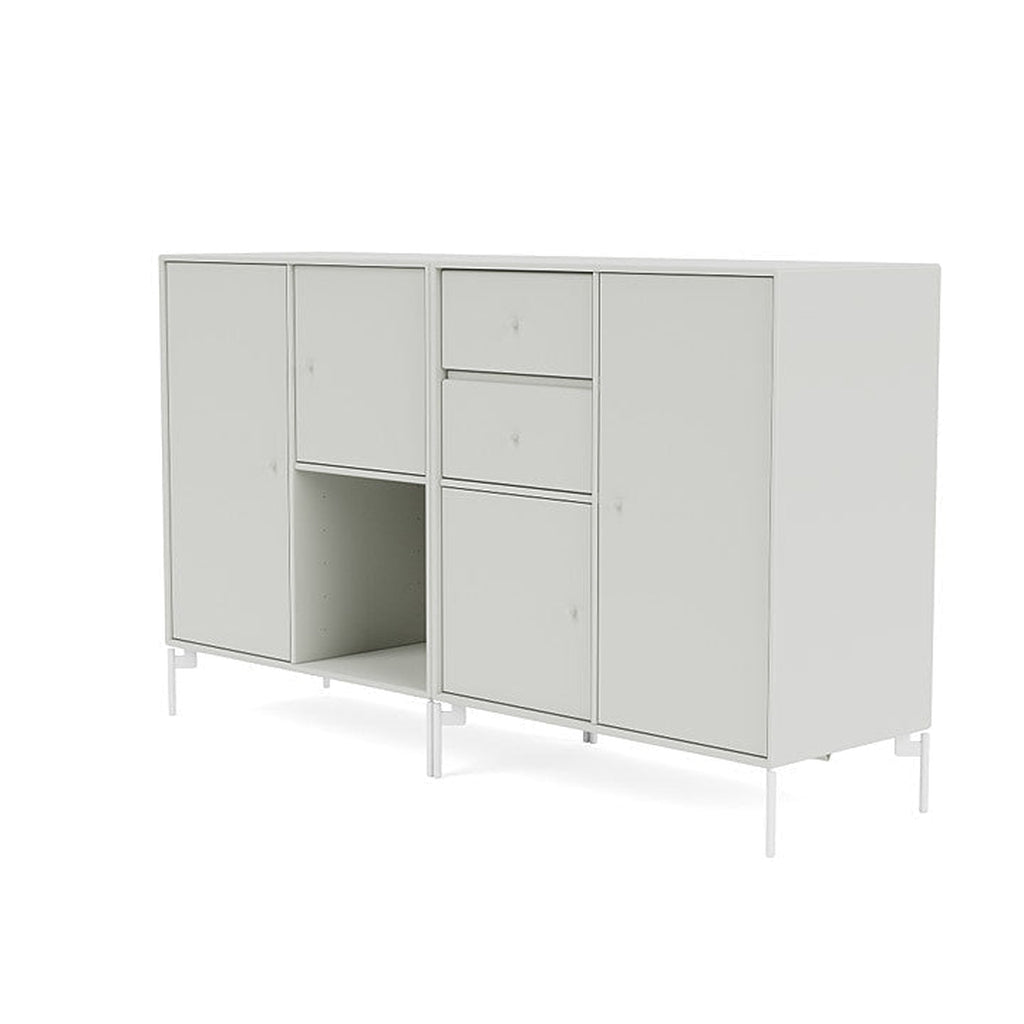 Montana Paar Sideboard mit Beinen, nordisch/schneeweiß