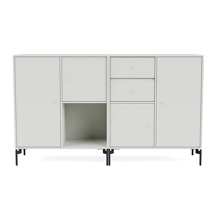 Montana Paar Sideboard mit Beinen, nordisch/schwarz