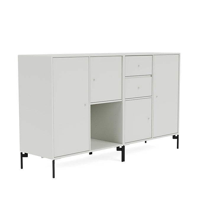 Montana Paar Sideboard mit Beinen, nordisch/schwarz