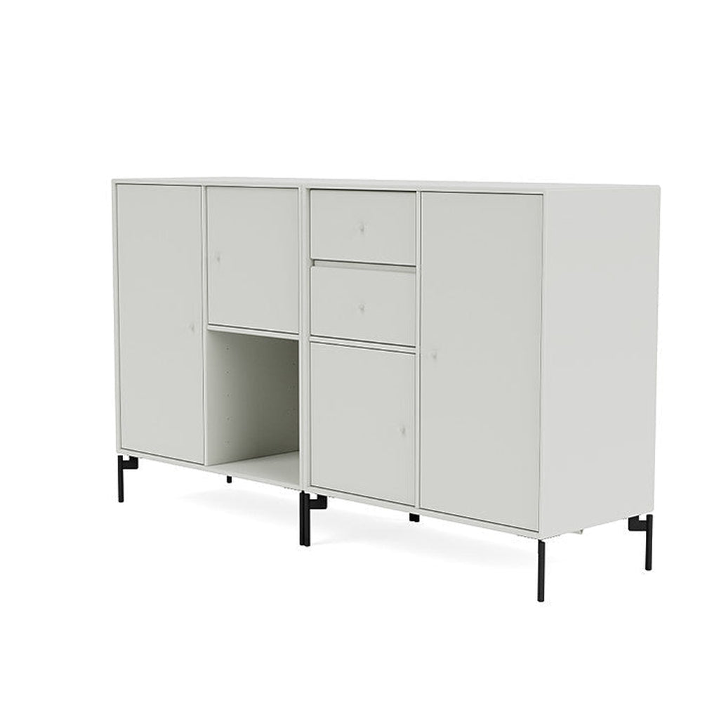 Montana Paar Sideboard mit Beinen, nordisch/schwarz