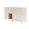 Montana paar dressoir met benen, haver/mat chroom