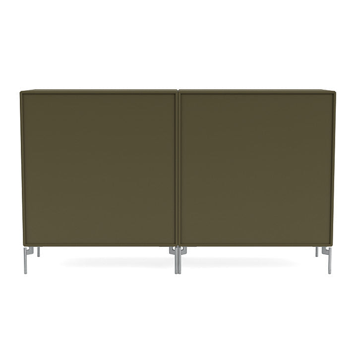 Montana paar dressoir met benen, oregano/mat chroom