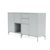 Montana paar dressoir met benen, oester/mat chroom