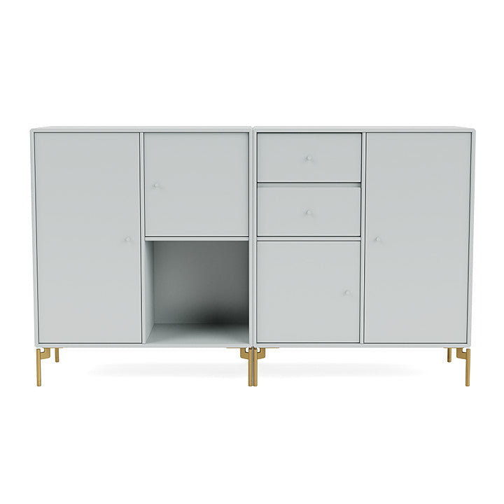 Montana Paar Sideboard mit Beinen, Auster/Messing