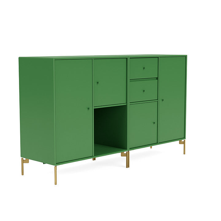 Montana -paar dressoir met benen, peterselie/messing