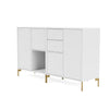 Montana Paar Sideboard mit Beinen, Schneewittchen/Messing