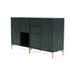 Montana paar dressoir met benen, zwarte jade/messing