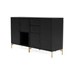 Montana Paar Sideboard mit Beinen, Schwarz/Messing