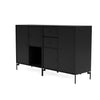 Montana Paar Sideboard mit Beinen, schwarz/schwarz