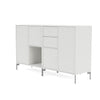 Montana paar dressoir met benen, wit/mat chroom