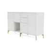 Montana -paar dressoir met benen, wit/messing