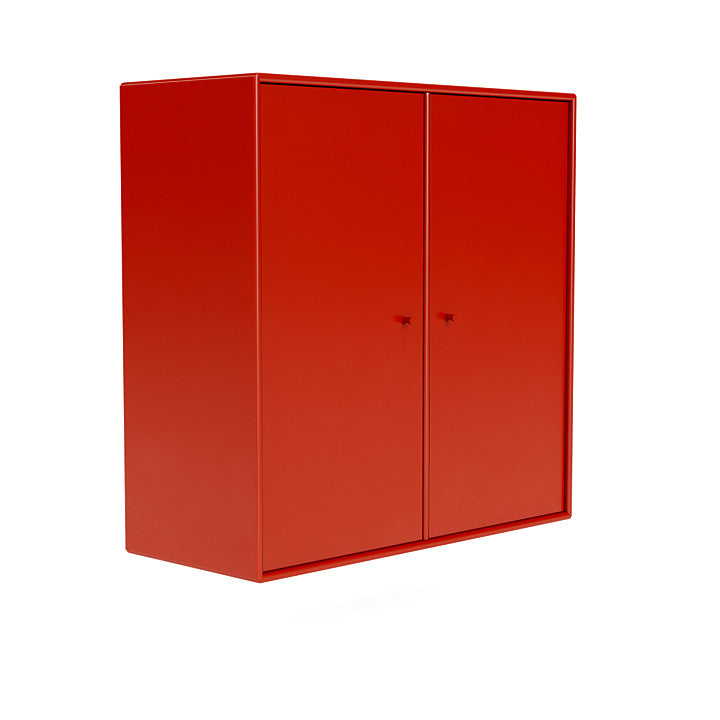 Montana Cover Cabinet met ophangrail, Rosehip Red