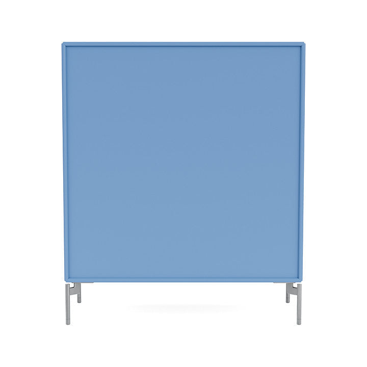 Montana Cover Cabinet met benen, Azure Blue/Matt Chrome