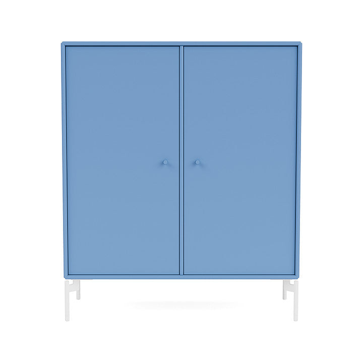 Montana Cover Cabinet met benen, Azure Blue/Snow White