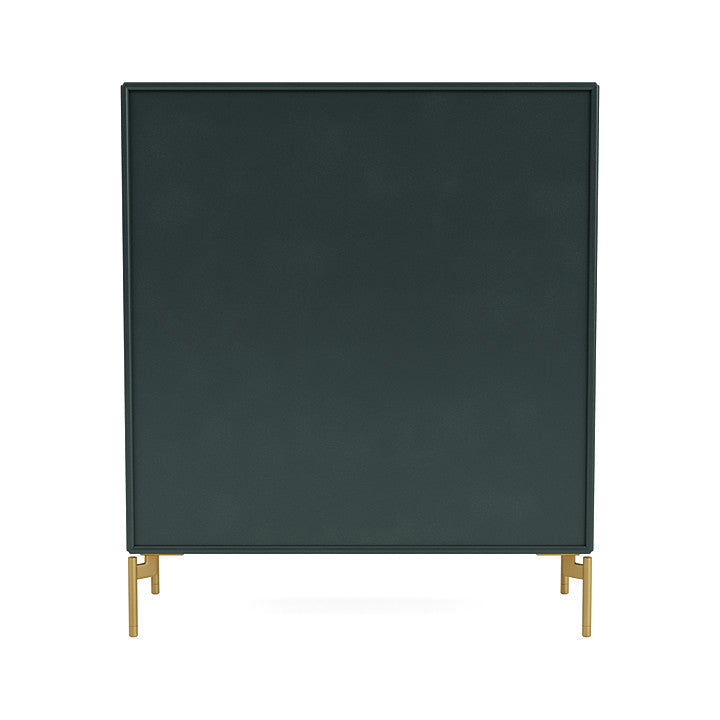 Montana Cover Cabinet With Legs, Black Jade/Brass