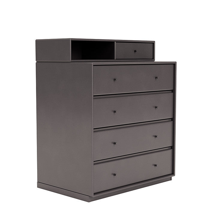 Montana Keep Chest Of Drawers With 3 Cm Plinth, Coffee Brown