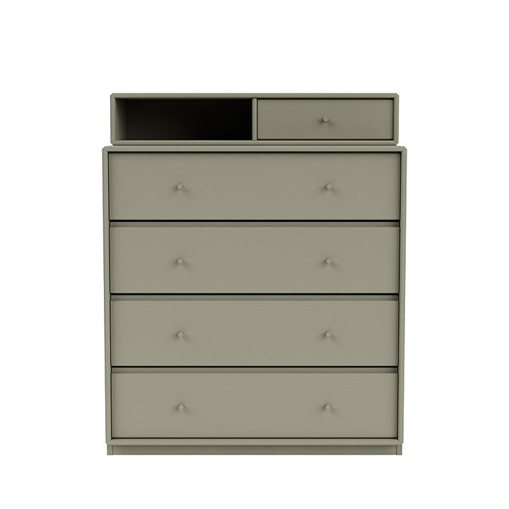 Montana Keep Chest Of Drawers With 3 Cm Plinth, Fennel Green