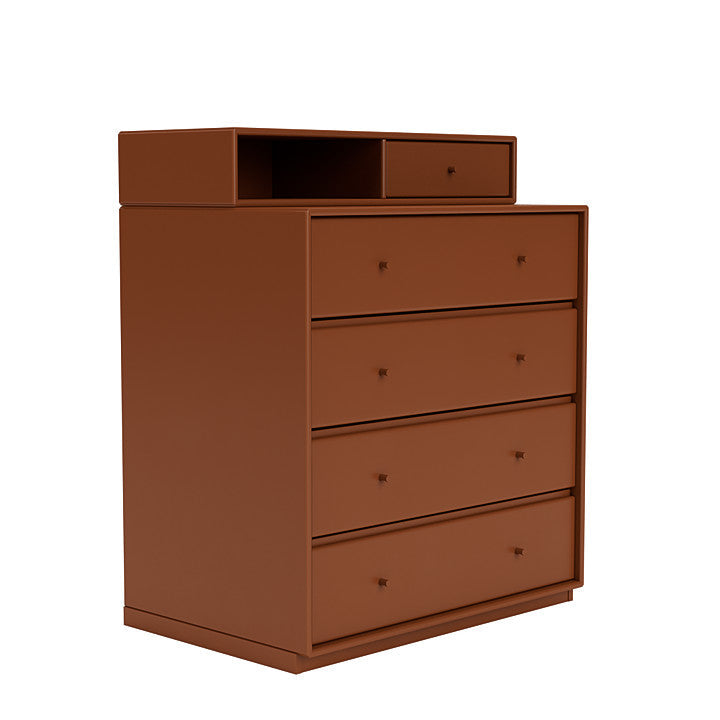 Montana Keep Chest Of Drawers With 3 Cm Plinth, Hazelnut Brown