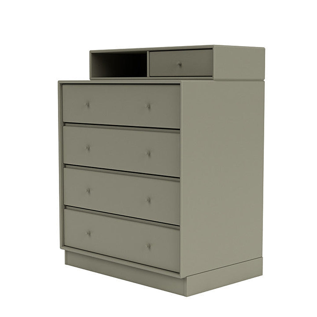 Montana Keep Chest Of Drawers With 7 Cm Plinth, Fennel Green