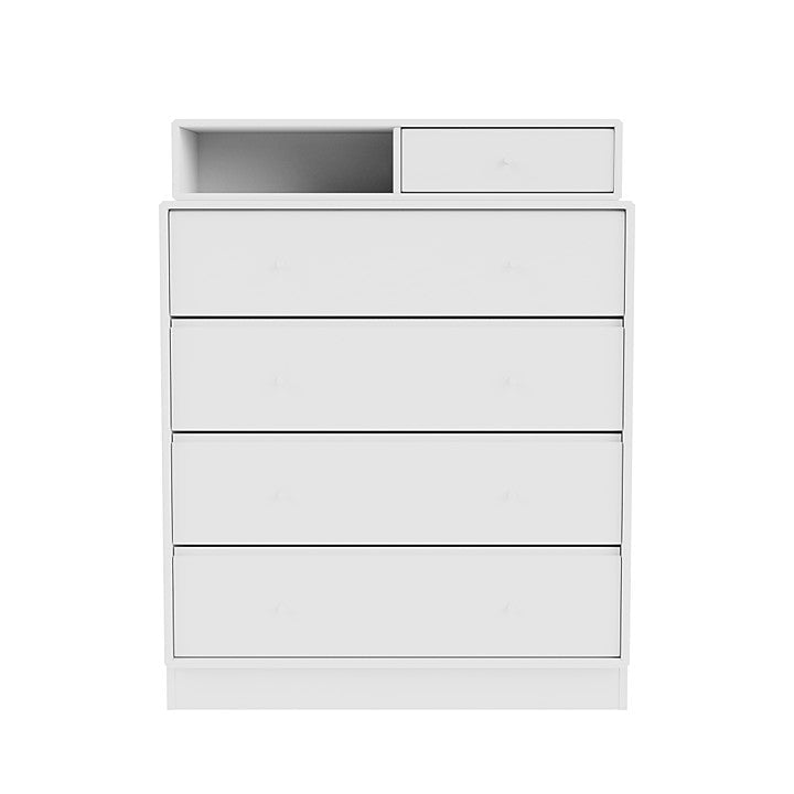 Montana Keep Chest Of Drawers With 7 Cm Plinth, New White
