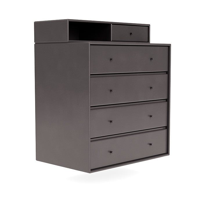 Montana Keep Chest Of Drawers With Suspension Rail, Coffee Brown