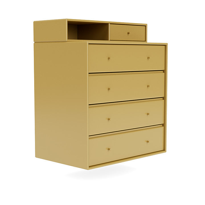 Montana Keep Chest Of Drawers With Suspension Rail, Cumin Yellow