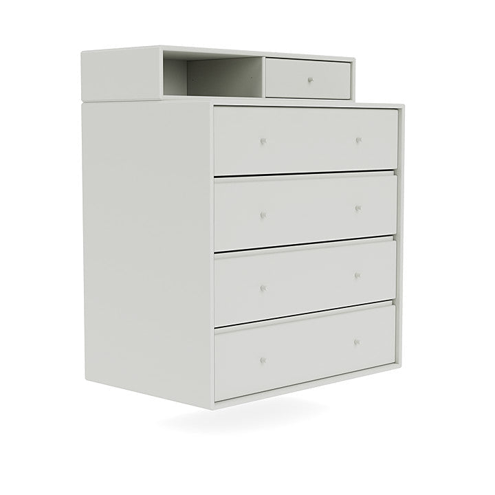 Montana Keep Chest Of Drawers With Suspension Rail, Nordic White