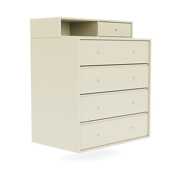 Montana Keep Chest Of Drawers With Suspension Rail, Vanilla White