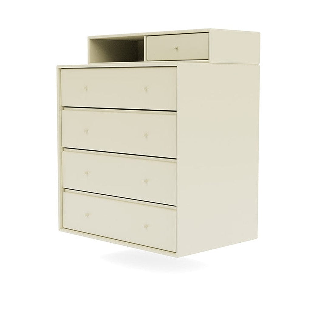 Montana Keep Chest Of Drawers With Suspension Rail, Vanilla White