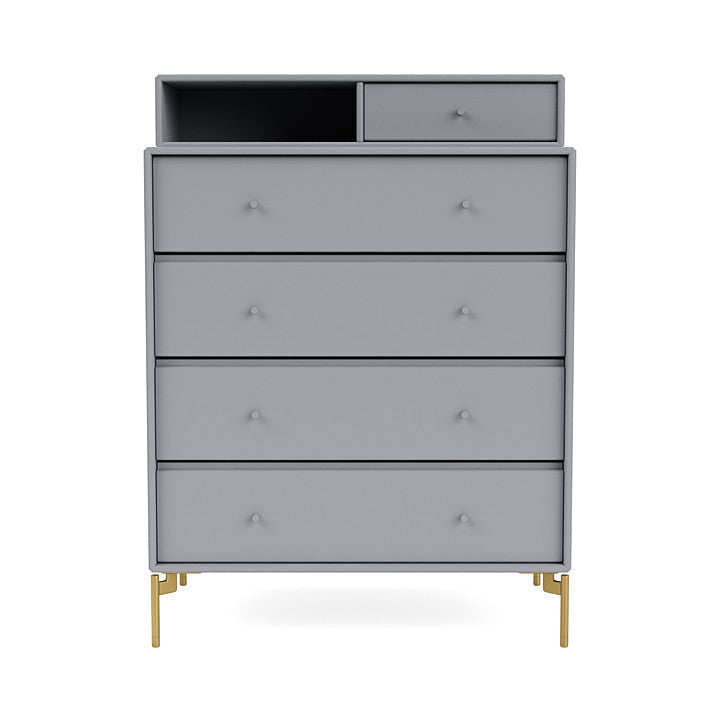 Montana Keep Chest Of Drawers With Legs, Graphic/Brass