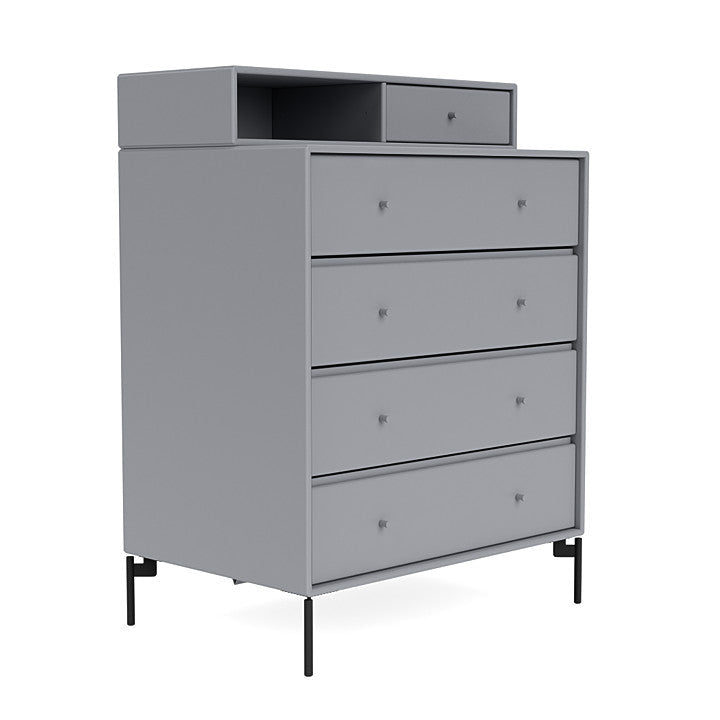 Montana Keep Chest Of Drawers With Legs, Graphic/Black