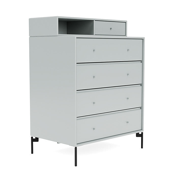 Montana Keep Chest Of Drawers With Legs, Oyster/Black