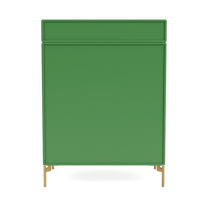 Montana Keep Chest Of Drawers With Legs, Parsley/Brass