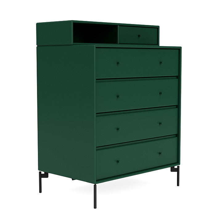 Montana Keep Chest Of Drawers With Legs, Pine/Black