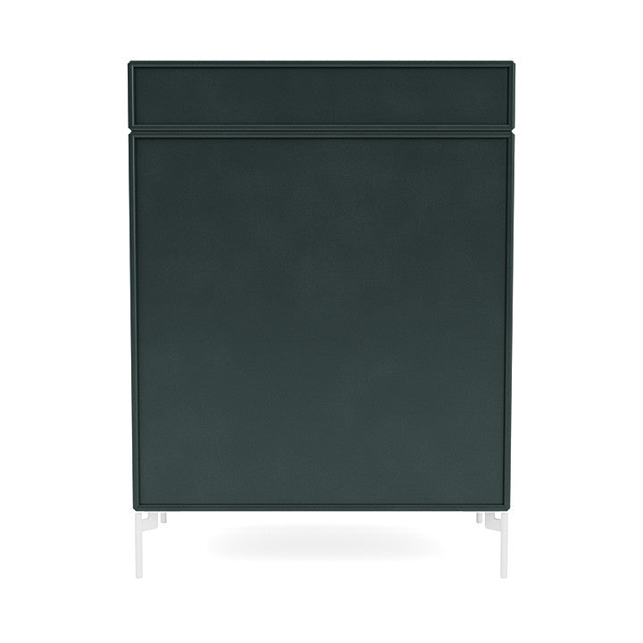 Montana Keep Chest Of Drawers With Legs, Black Jade/Snow White