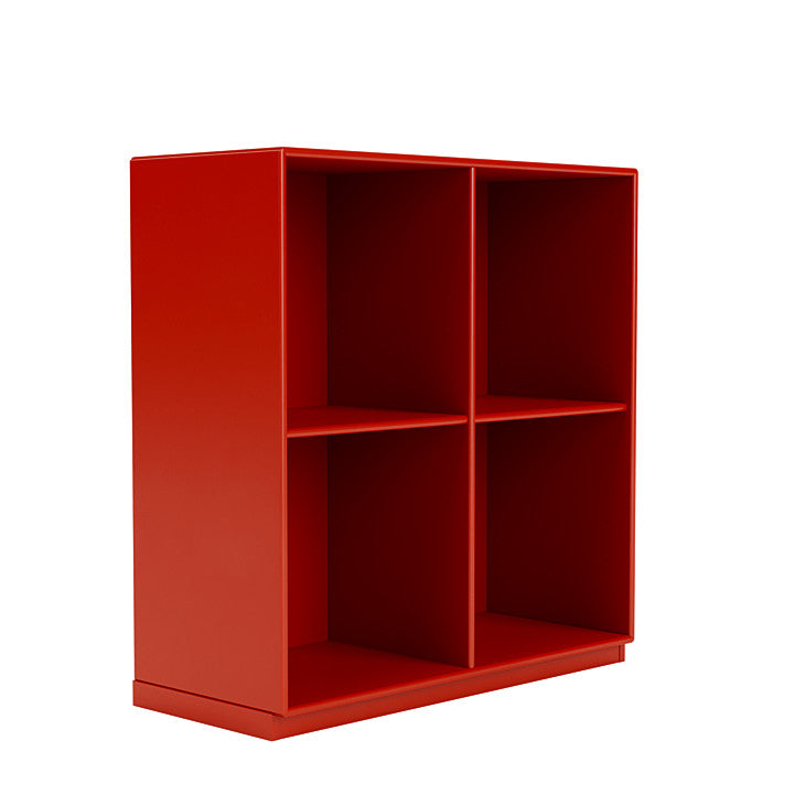 Montana Show boekenkast met 3 cm plint, rosehip rood